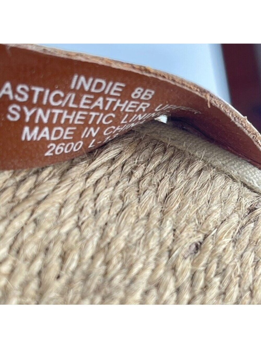 Lauren Ralph Lauren Womens Tan Leather Espadrille Wedge Sandals Size 8B - Picture 6 of 13